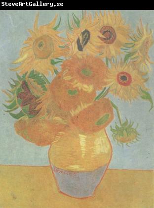 Vincent Van Gogh Still life:vase with Twelve Sunflowers (nn04)